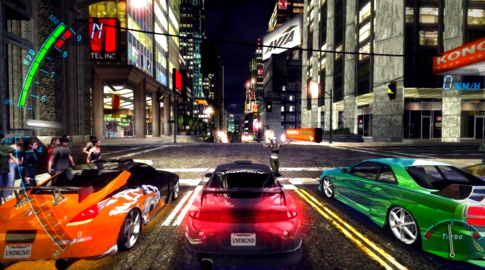 Старт гонки в ночном городе — Need for Speed Underground